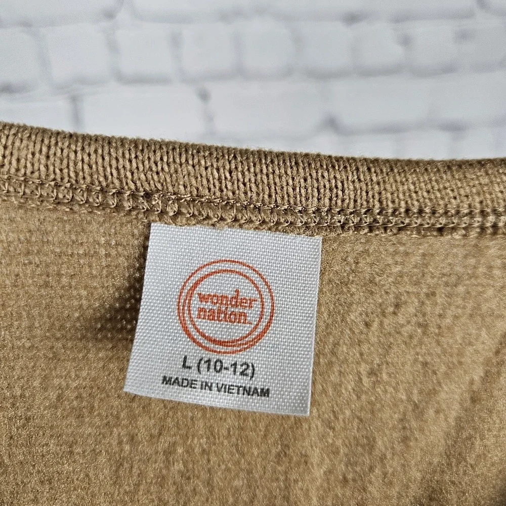 Wonder Nation Girls Faux Fur Vest Tan Size‎ L 10-12 Soft Sherpa Style